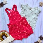 Set Jardinera + Polera Manga Corta Coral