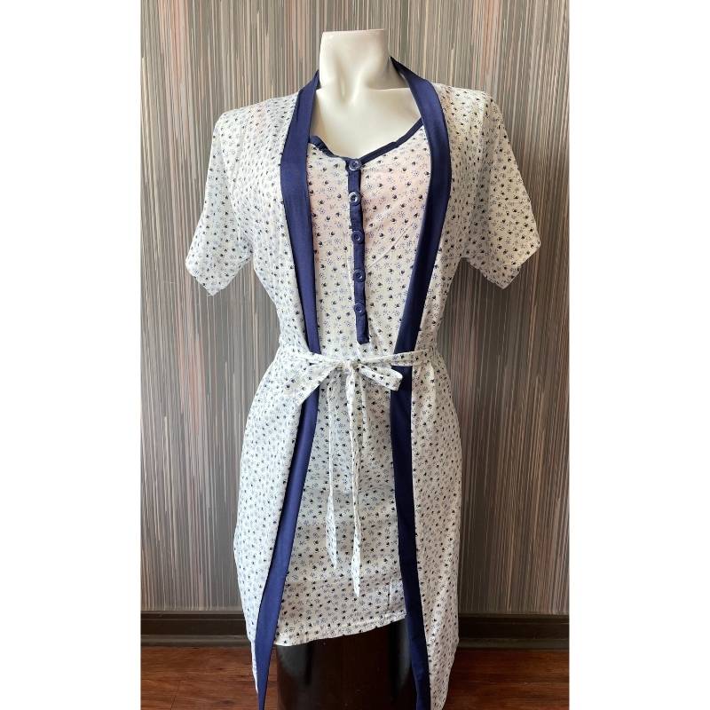 Conjunto Maternal Bata+Camisa Flores Manga Corta – Tu Guagüita