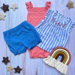 Set Polera + Body + Short Flores Azul