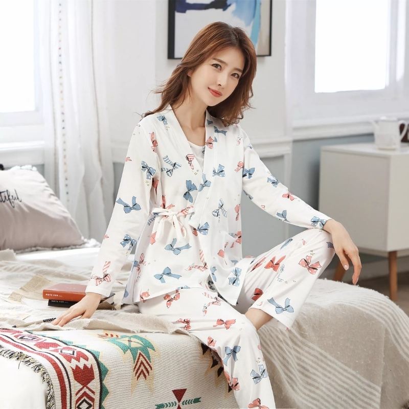 Conjunto Pijama Maternal Y De Lactancia Kimono – Tu Guagüita