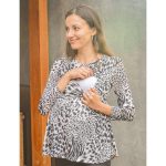 .Polera Maternal Y De Lactancia Aysen – Print Negro - Imagen 2