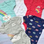 Set Bodys Manga Corta Arcoíris Y Nubes (6 meses) - Imagen 2