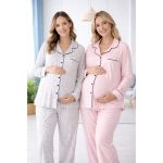 .Conjunto Pijama Maternal Y De Lactancia Print