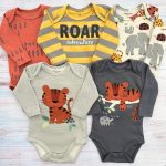 .Set Bodys Manga Larga Tigre Gris - Imagen 2