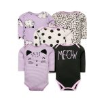 .Set De Bodys Manga Larga Gatita Lila