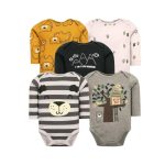 .Set De Bodys Manga Larga Oso Amarillo