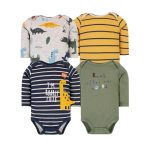 .Set De Bodys Manga Larga Dino Amarillo
