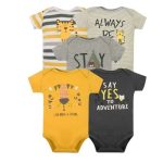 .Set Bodys Manga Corta Tigre Amarillo