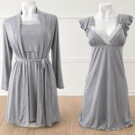 ..Set Maternal Bata + 2 Camisas De Lactancia - Imagen 2