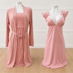 ..Set Maternal Bata + 2 Camisas De Lactancia - Imagen 4